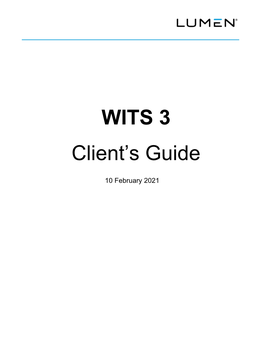 WITS 3 Client's Guide