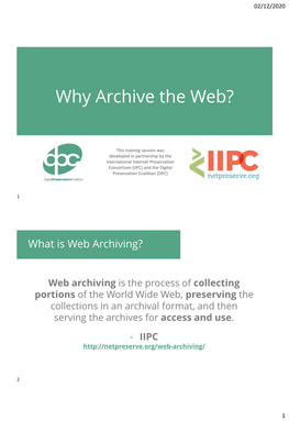 Web Archiving?