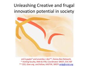 Unleashing Creative and Frugal Innovation Potential in Society
