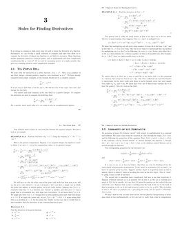 Rules for Finding Derivatives