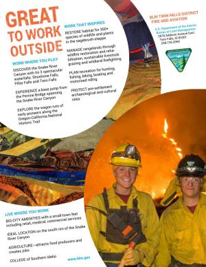 BLM Twin Falls District Careers