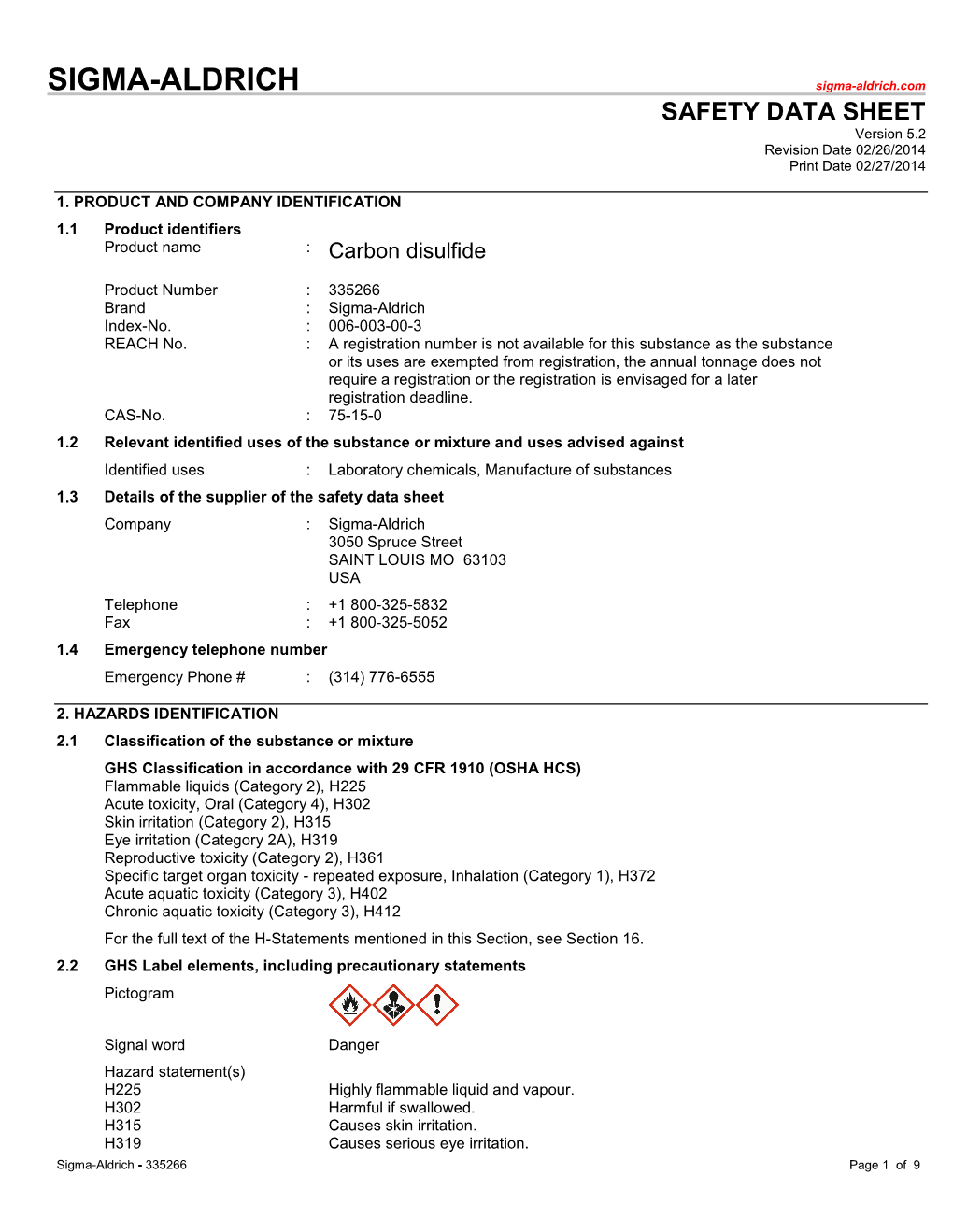 Carbon Disulfide