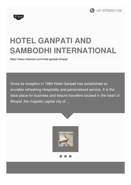 Hotel Ganpati and Sambodhi International