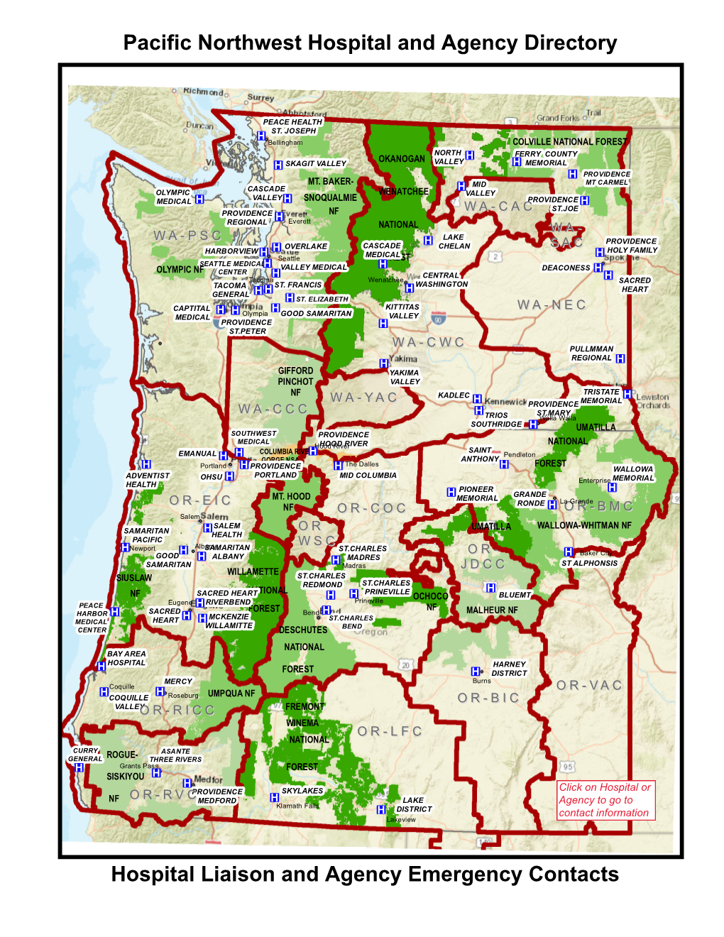 USFS Hospital Liaison Directory