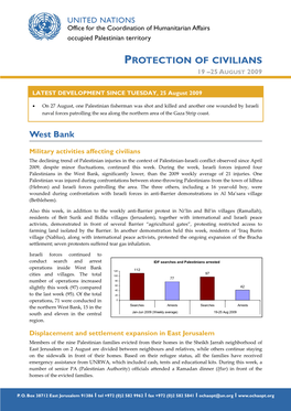 Protection of Civilians 19 –25 August 2009