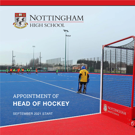 Appointment of Head of Hockey