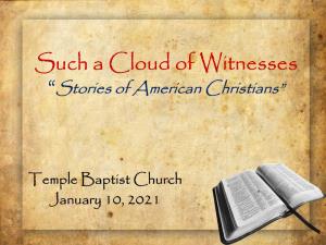 Such a Cloud of Witnesses American Christians
