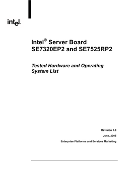 Intel Server Board SE7320EP2 and SE7525RP2