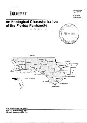 An Ecological Characterization of the Florida Panhandle ,- P,, P,, C Ct\$-.%1 *- J