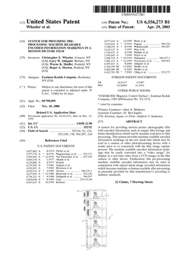 (12) United States Patent (10) Patent No.: US 6,556,273 B1 Wheeler Et Al