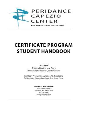 Certificate Program Student Handbook