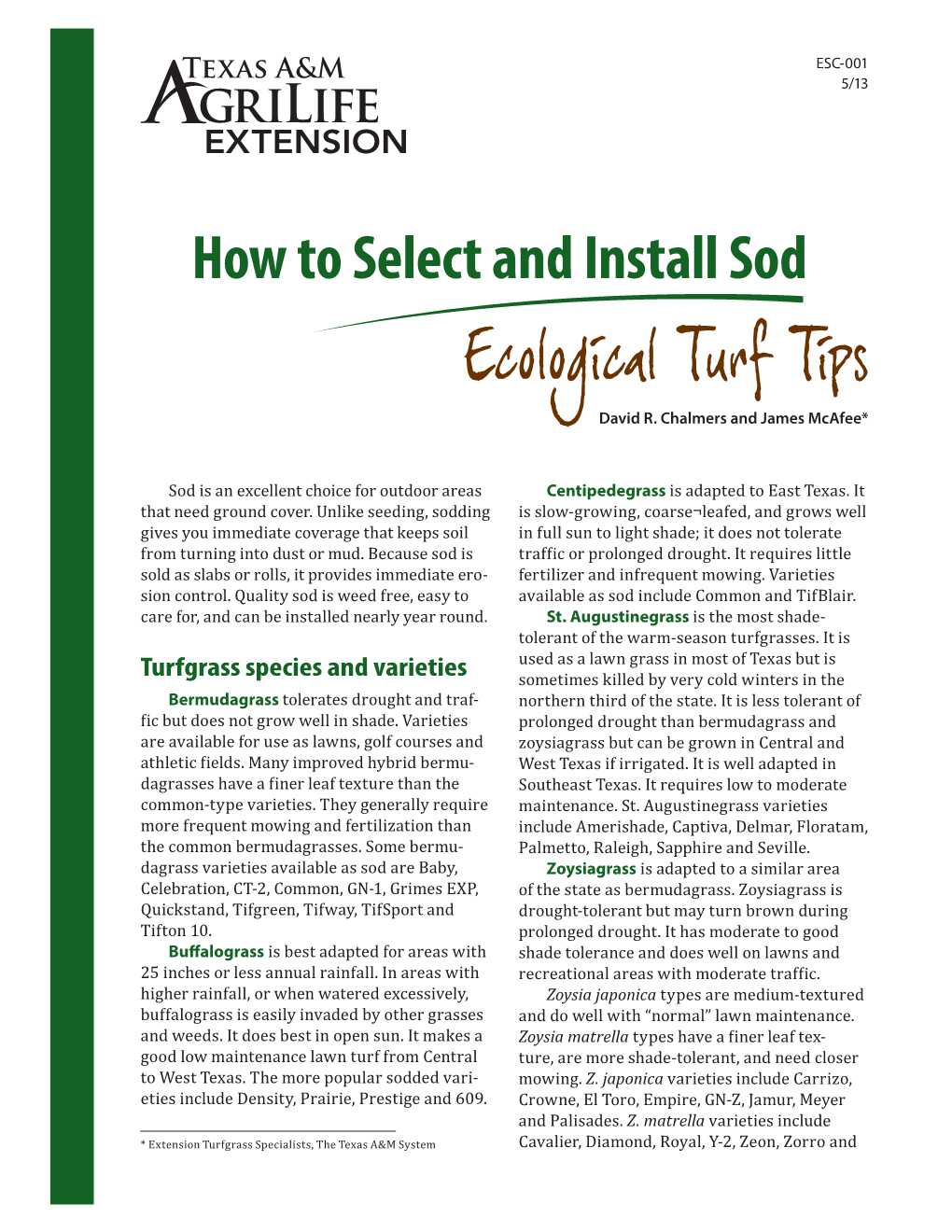 How to Select and Install Sod Ecological Turf Tips