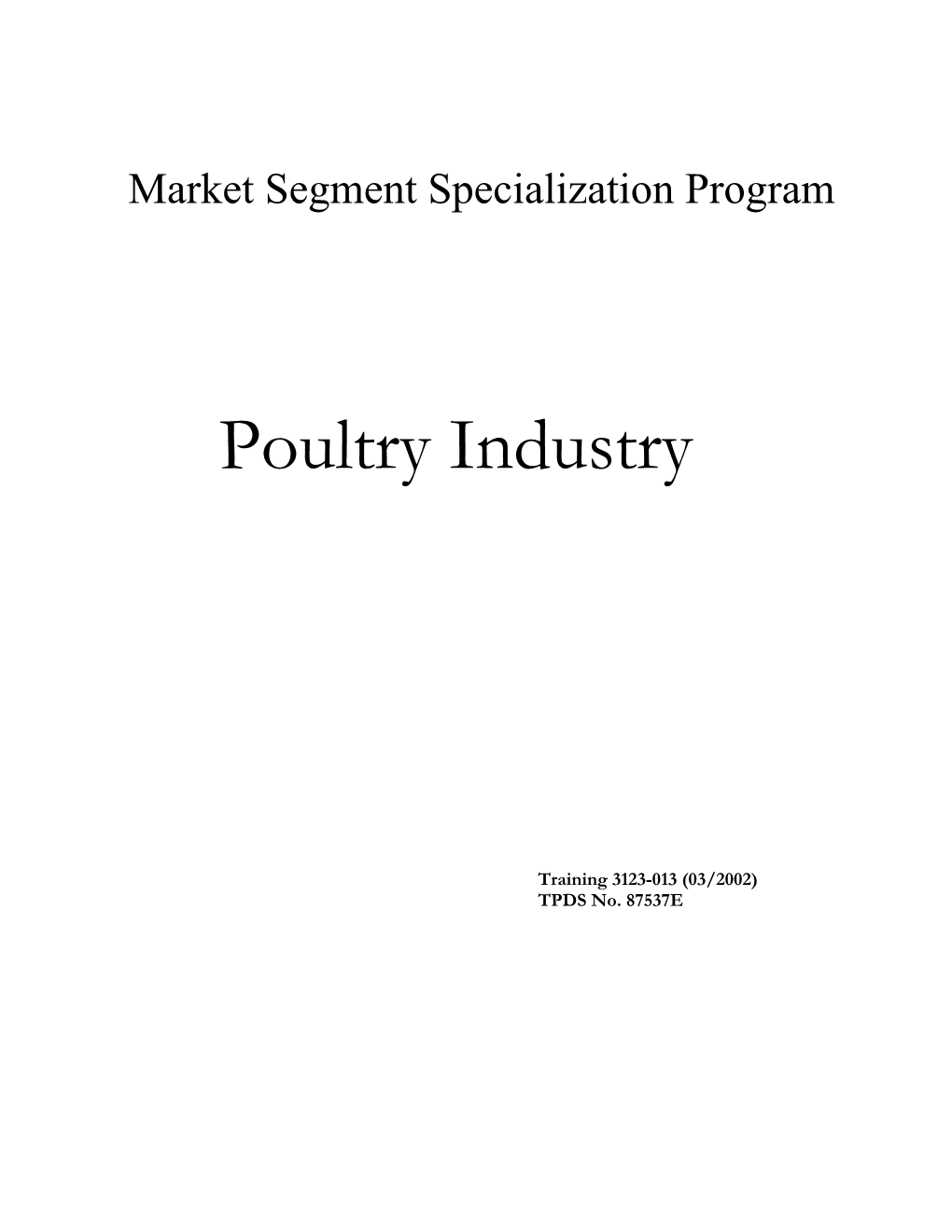 Poultry Industry