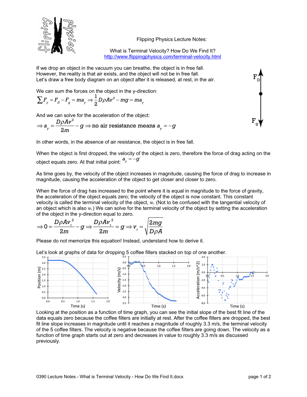 What Is Terminal Velocity? How Do We Find It?