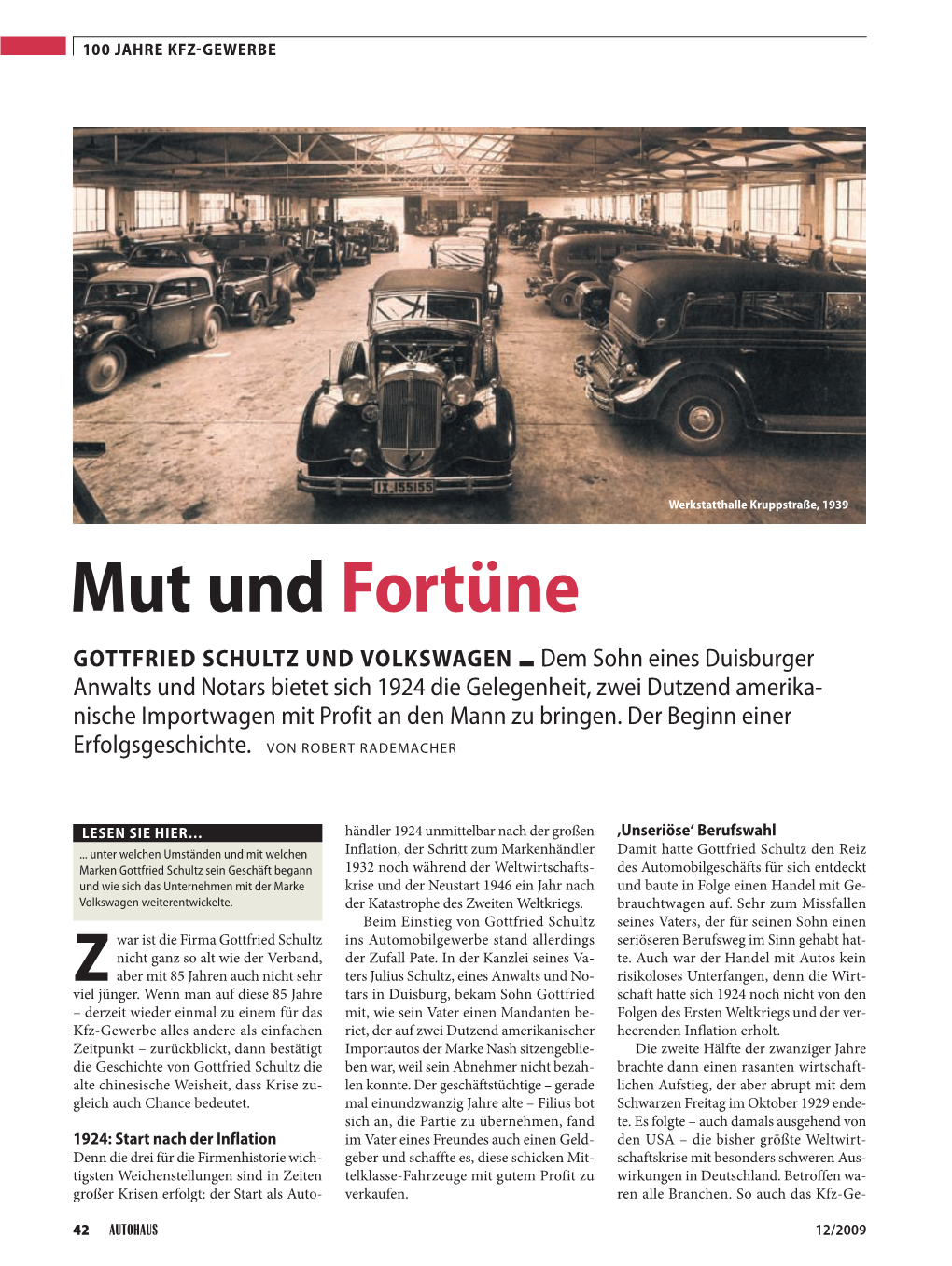Mut Und Fortüne Gottfried Schultz Und Volkswagen
