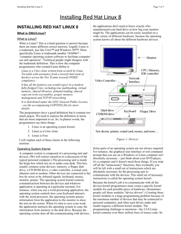 Installing Red Hat Linux 8 Page 1 of 7