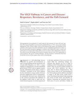 The VEGF Pathway in Cancer and Disease: Responses, Resistance, and the Path Forward