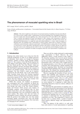 The Phenomenon of Moscatel Sparkling Wine in Brazil