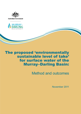 The Proposed 'Environmentally Sustainable Level of Take'