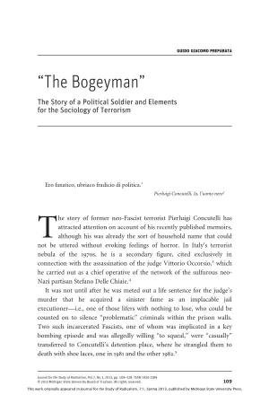 “The Bogeyman” the Story of a Political Soldier and Elements for the Sociology of Terrorism