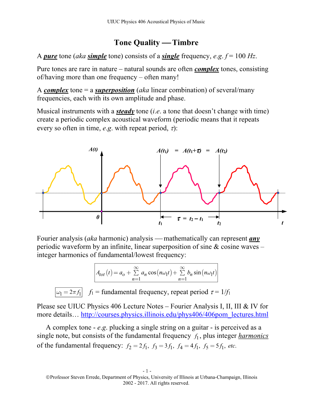 Tone Quality  Timbre