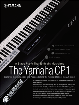 A Stage Piano That Enthralls Musicians the Yamaha CP1 Exploring the Technology and Passion Behind the Newest State-Of-The-Art Model