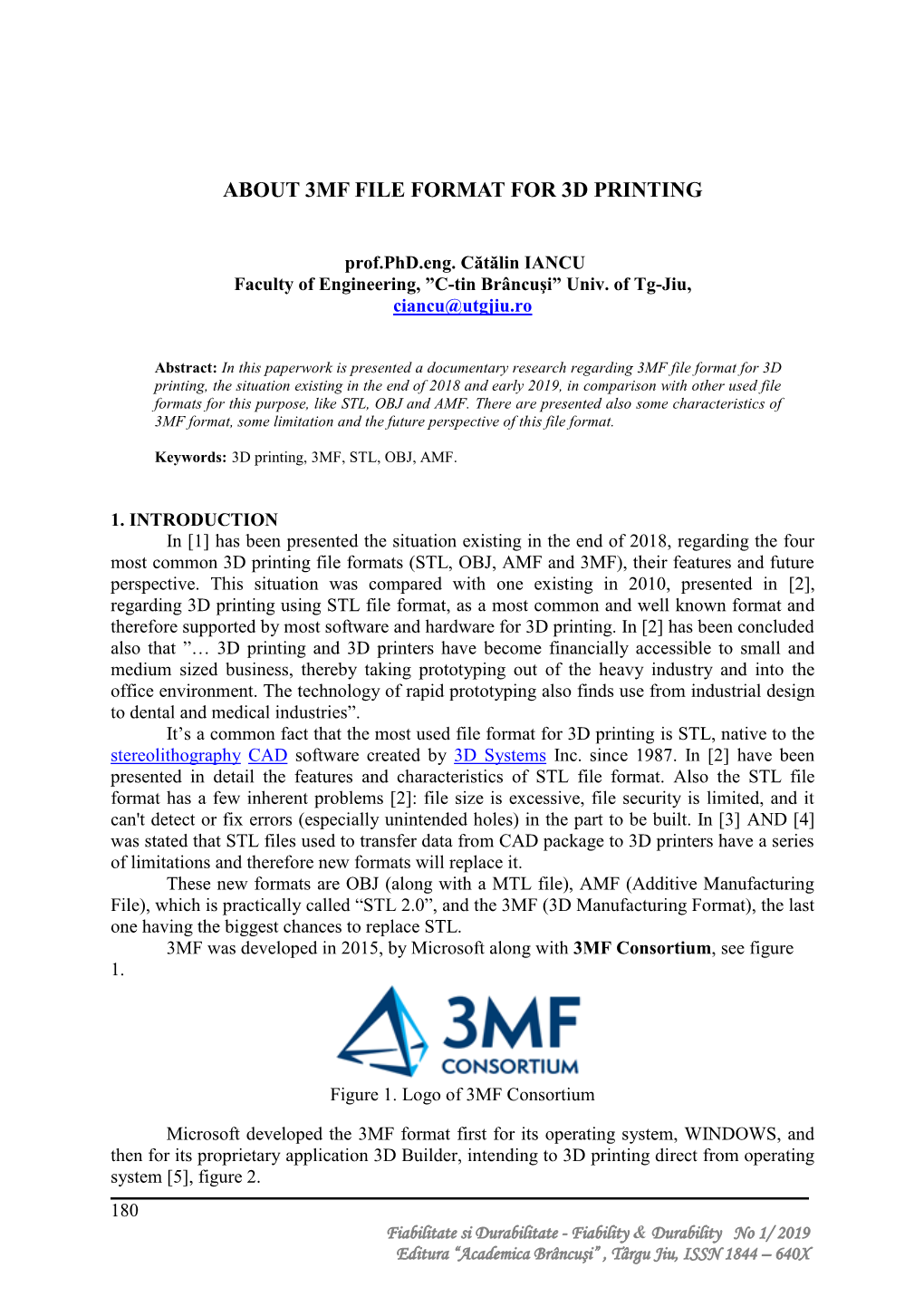 About 3Mf File Format for 3D Printing