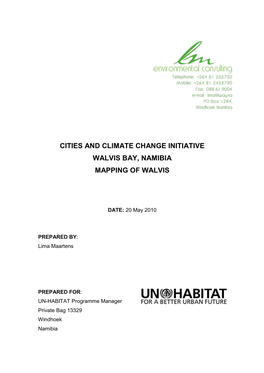 Cities and Climate Change Initiative Walvis Bay, Namibia Mapping Of