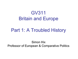 GV311 Britain and Europe Part 1