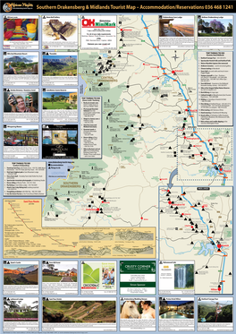 Southern Drakensberg & Midlands Tourist Map – Accommodation