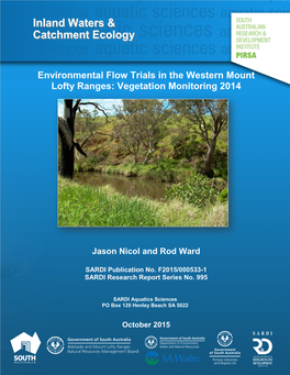 Environmental Flow Trials in the Western Mount Lofty Ranges: Vegetation Monitoring 2014