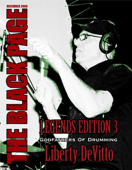 Godfathers of Drumming LEGENDS EDITION 3 Liberty Devitto the BLACK PAGE WORKING DRUMMER’S December 2008 BOOTCAMP