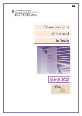 Women's Rights Threatened in Spain March 2020