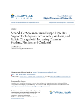 Second-Tier Secessionism in Europe