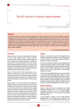 The Do's and Don'ts of Arginine Supplementation