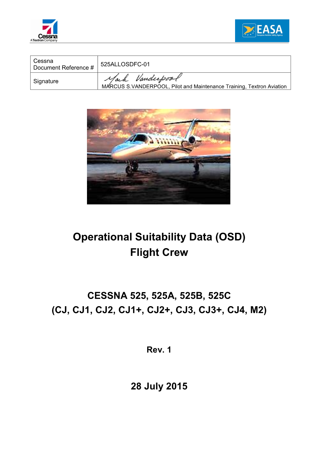 Operational Suitability Data (OSD) Flight Crew