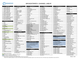 Broadstripe's Channel Lineup