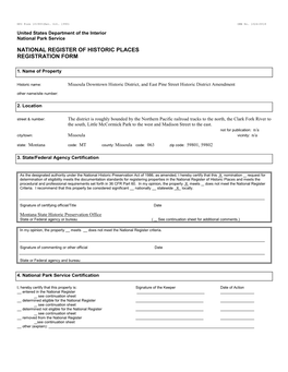 NPS Form 10-900(Rev