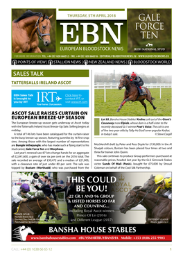 Gale Force Ebn Ten European Bloodstock News