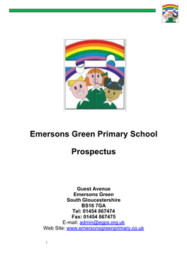 Emersons Green Primary School Prospectus