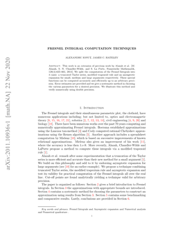 Fresnel Integral Computation Techniques