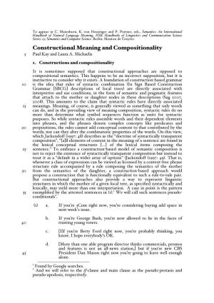Constructional Meaning and Compositionality(Pdf)