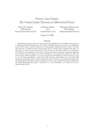 The Central Limit Theorem in Differential Privacy