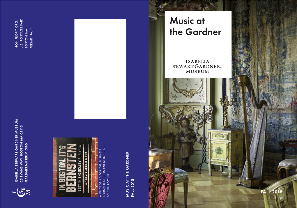 MUSIC at the GARDNER FALL 2018 the Gardner the Music At