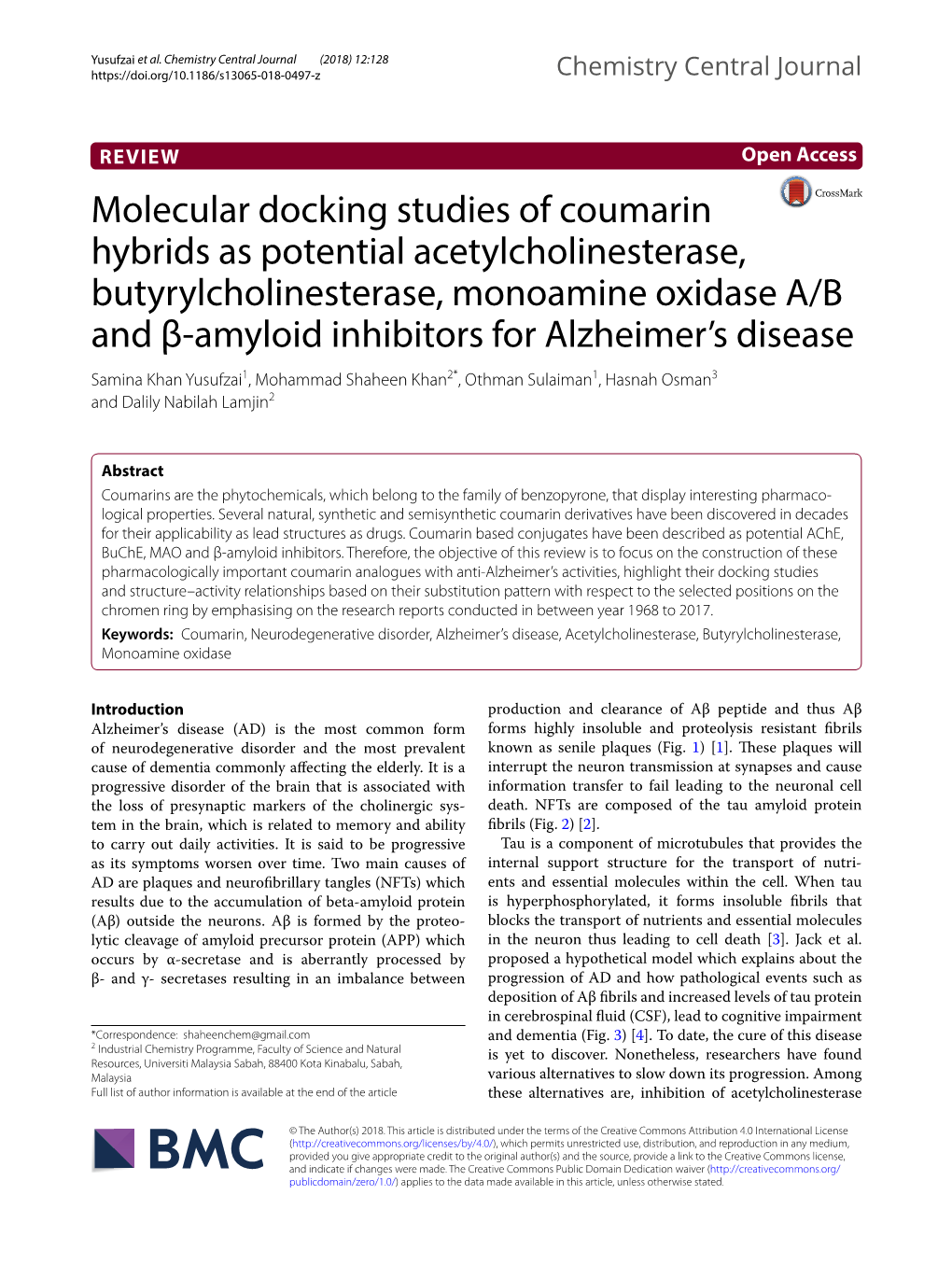 Molecular Docking Studies of Coumarin Hybrids As Potential Acetylcholinesterase, Butyrylcholinesterase, Monoamine Oxidase A/B An