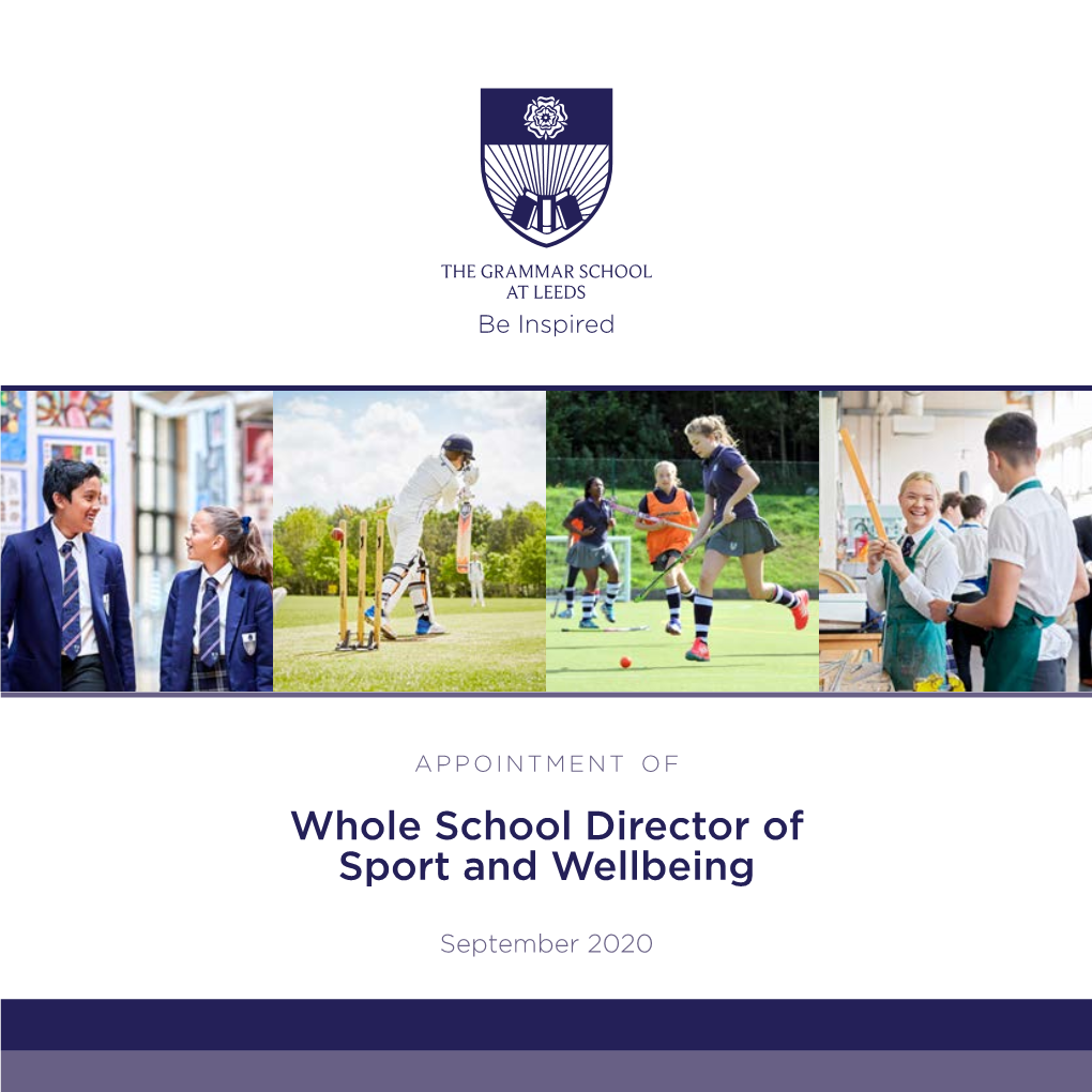 Whole School Director of Sport and Wellbeing
