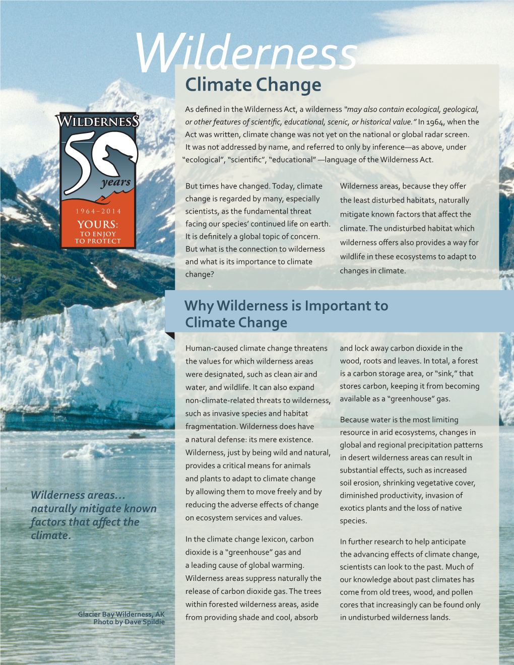 Wilderness and Climate Change