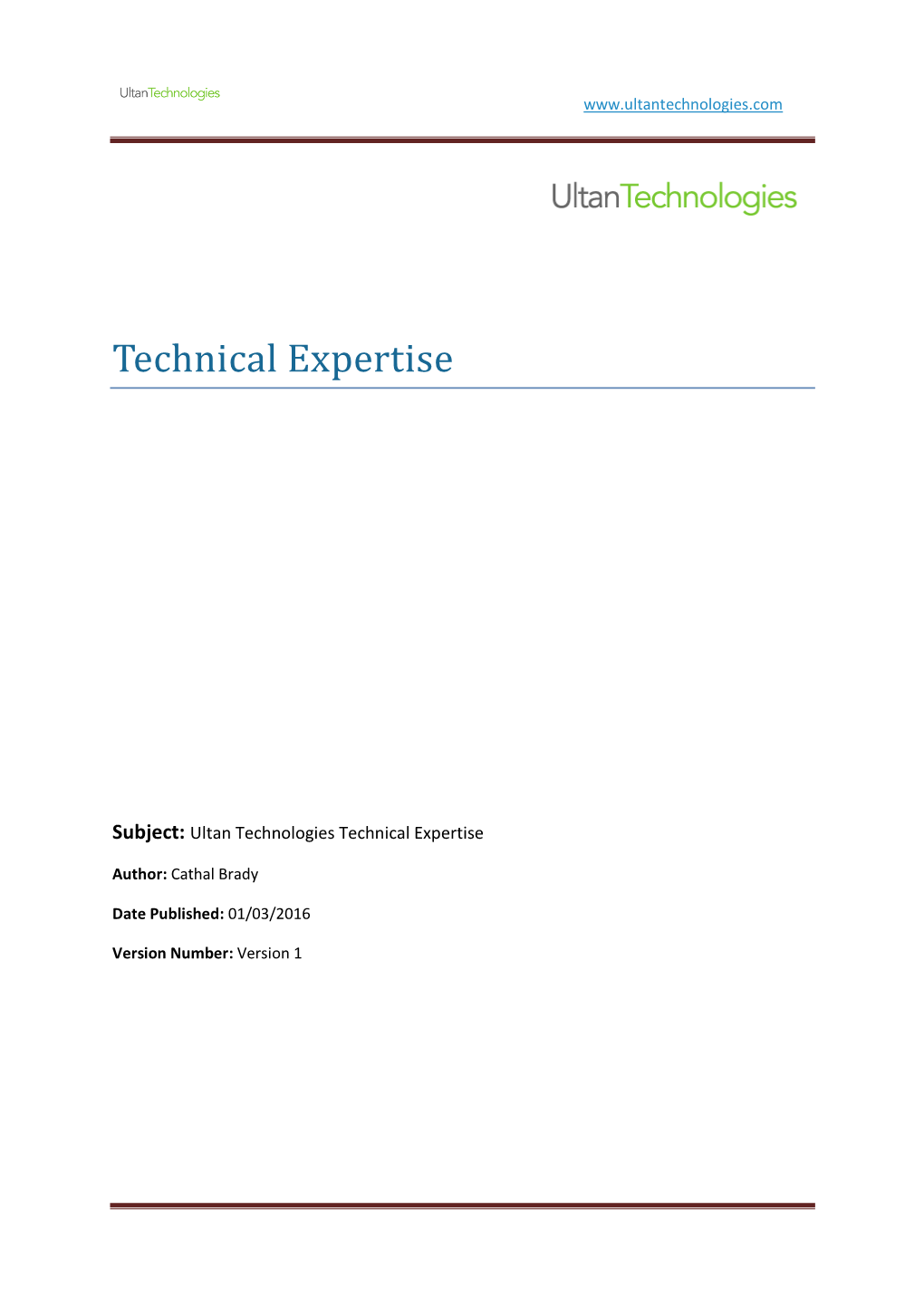 Technical Expertise