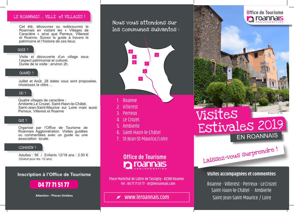 Estivales 2019 Visites