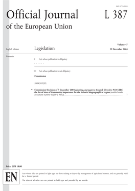 Official Journal L 387 of the European Union